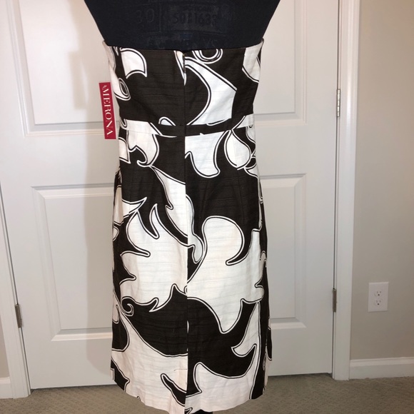 NWT Merona Leaf Print Strapless Dress - Picture 2 of 7